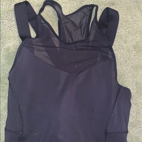 Lululemon half mesh black top - Picture 3 of 4